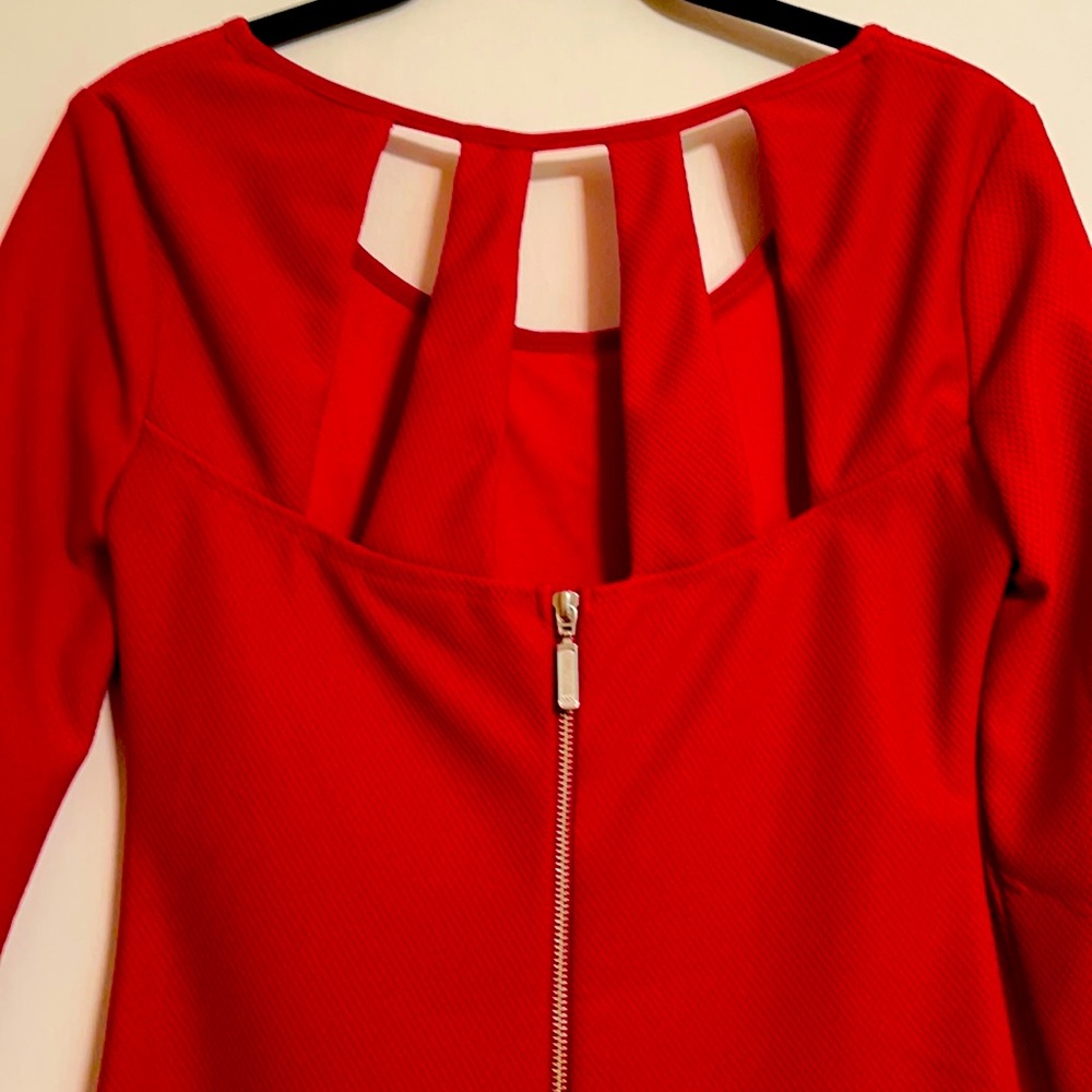 Cocktail Holiday Party Dress w Cage Back Detail Christmas Dress